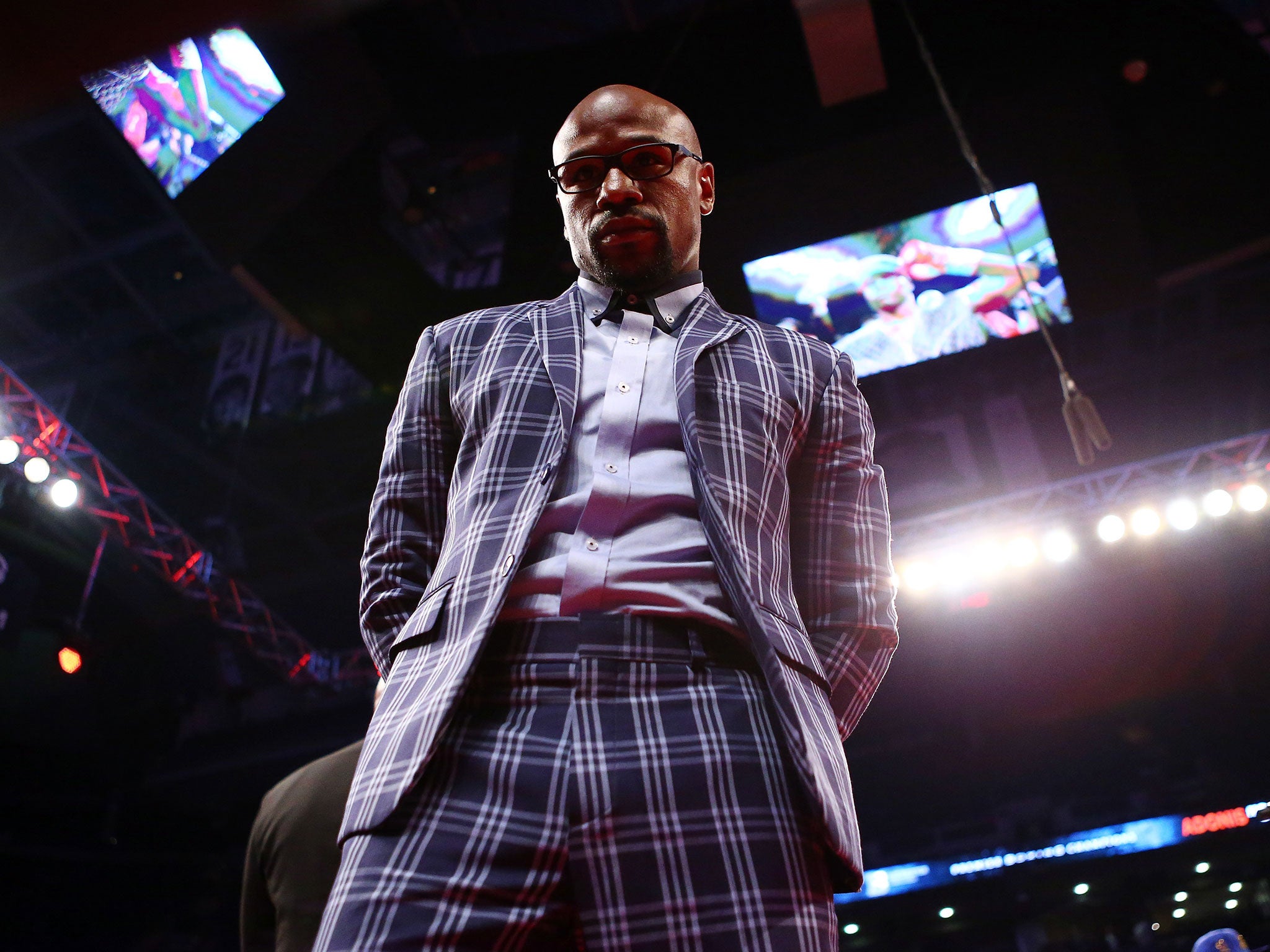 Mayweather has appeared to accept Khabib's challenge to fight him (Getty )