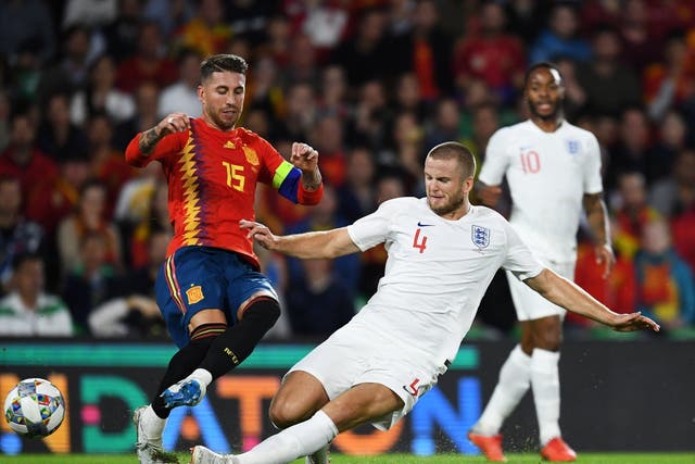 Eric Dier's 11th-minute challenge on Sergio Ramos set the tone for England's smash-and-grab performance