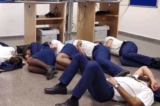 Ryanair crew and pilots had to spend the night at the airport
