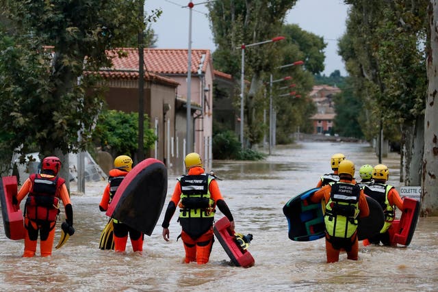 The river Aude breached its banks, bringing the worst flooding in over 100 years to parts of south west France and leaving at least 10 people dead