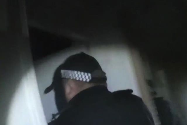 Police officers in Kent carry out a raid on a county lines suspect’s property