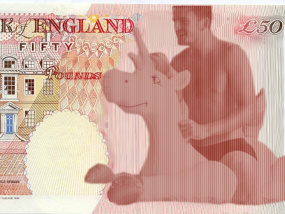 A mock up of Harry Maguire on a £50 note