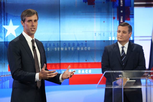 Mr O'Rourke and Mr Cruz squared off in debate for what was likely to be the final time before voters go to the polls