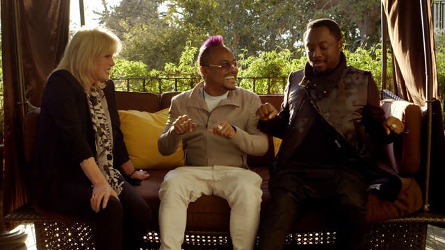 Joanna Lumley with apl.de.ap and will.i.am of The Black Eyed Peas