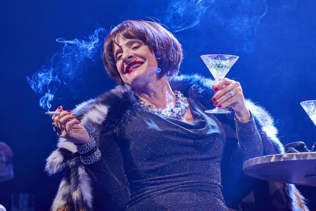 LuPone as Joanne: the moneyed lush who can’t credit that her husband genuinely loves her