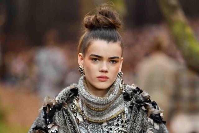Chanel presented a modern take on the oldschool chignon for autumn/winter 2018