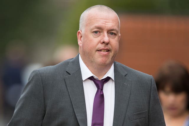 Andrew Lewis, who has pleaded guilty to causing grievous bodily harm by punching rival fan Paul O'Donnell