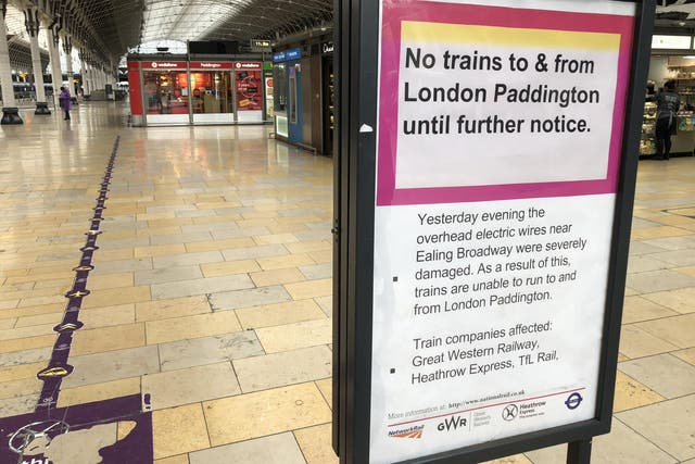 Update: A notice to passengers at the near-empty station
