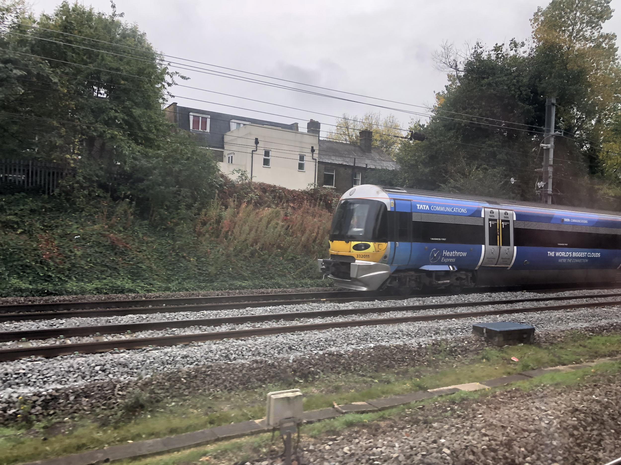 Going nowhere: a Heathrow Express train west of Ealing