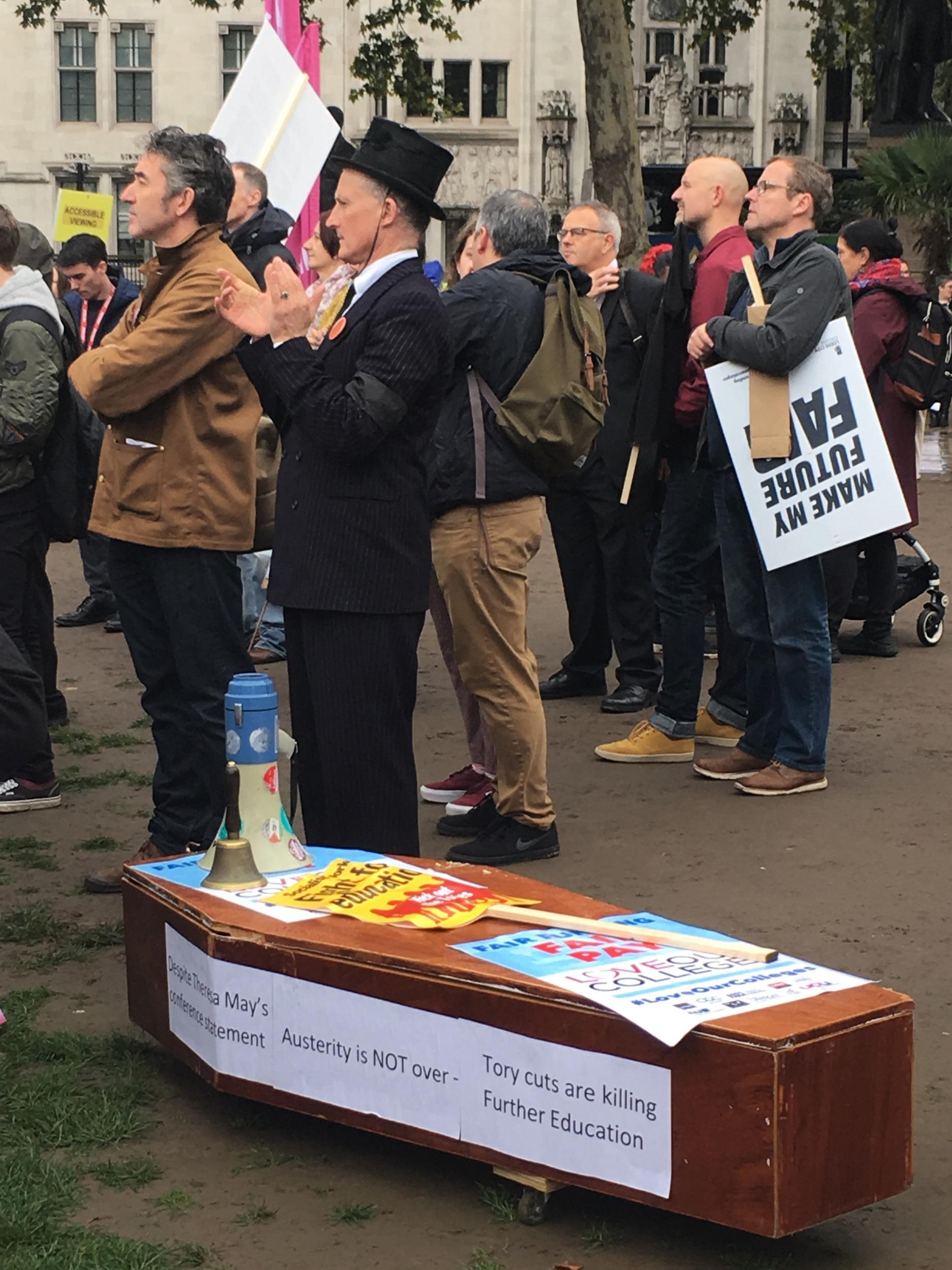 Protesters marched on Westminster over funding cuts to further education