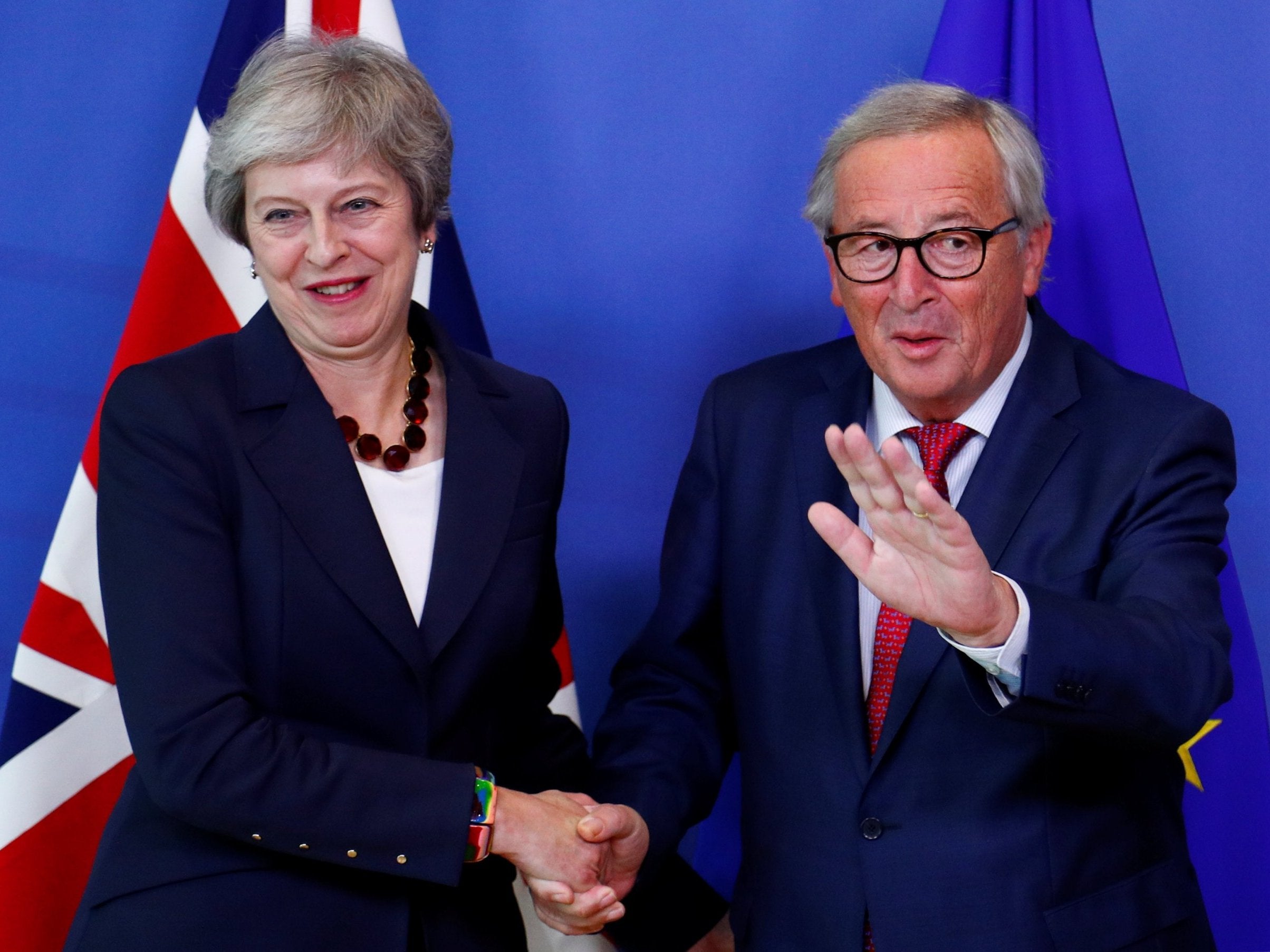 Jean-Claude Juncker’s colleagues in Brussels think growth in the eurozone and the EU will slow down too in 2019, but not to the extent that it will in the UK