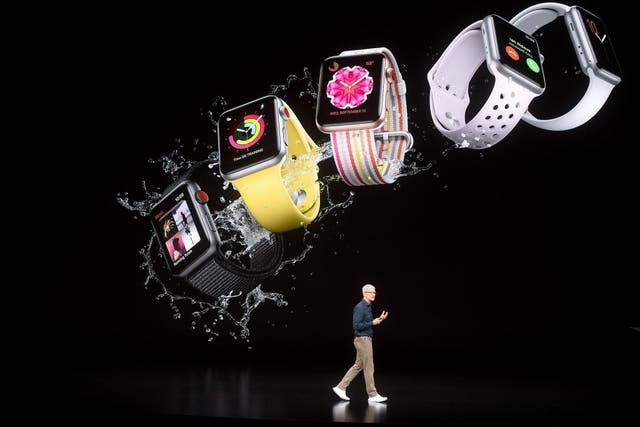Apple CEO Tim Cook speaks during an Apple event on September 12, 2018, in Cupertino, California