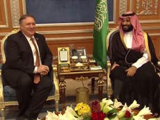 Pompeo all smiles with Saudi crown prince during Khashoggi meeting