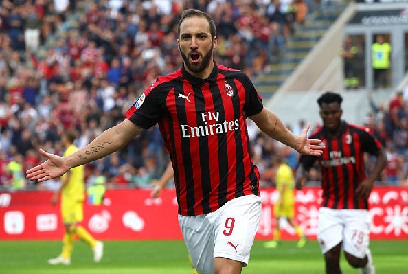 Gonzalo Higuain has scored four goals in his first nine games for Milan
