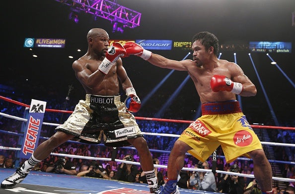 Mayweather defeated Pacquiao by unanimous decision when they fought in 2015