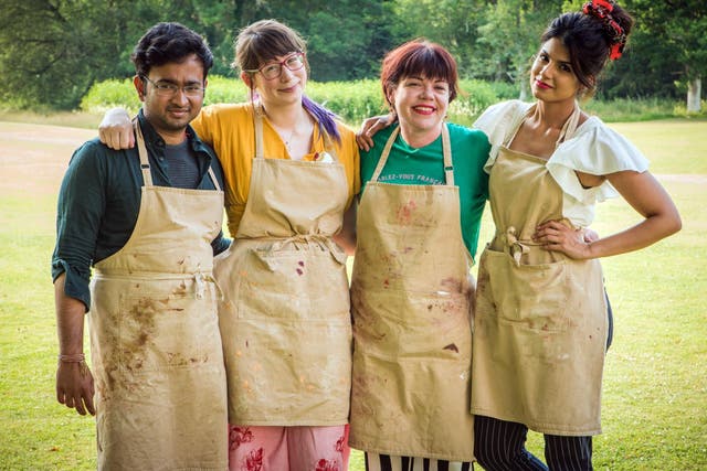 The Great British Bake Off (2018) semi-finalists: Rahul, Kim-Joy, Briony and Ruby