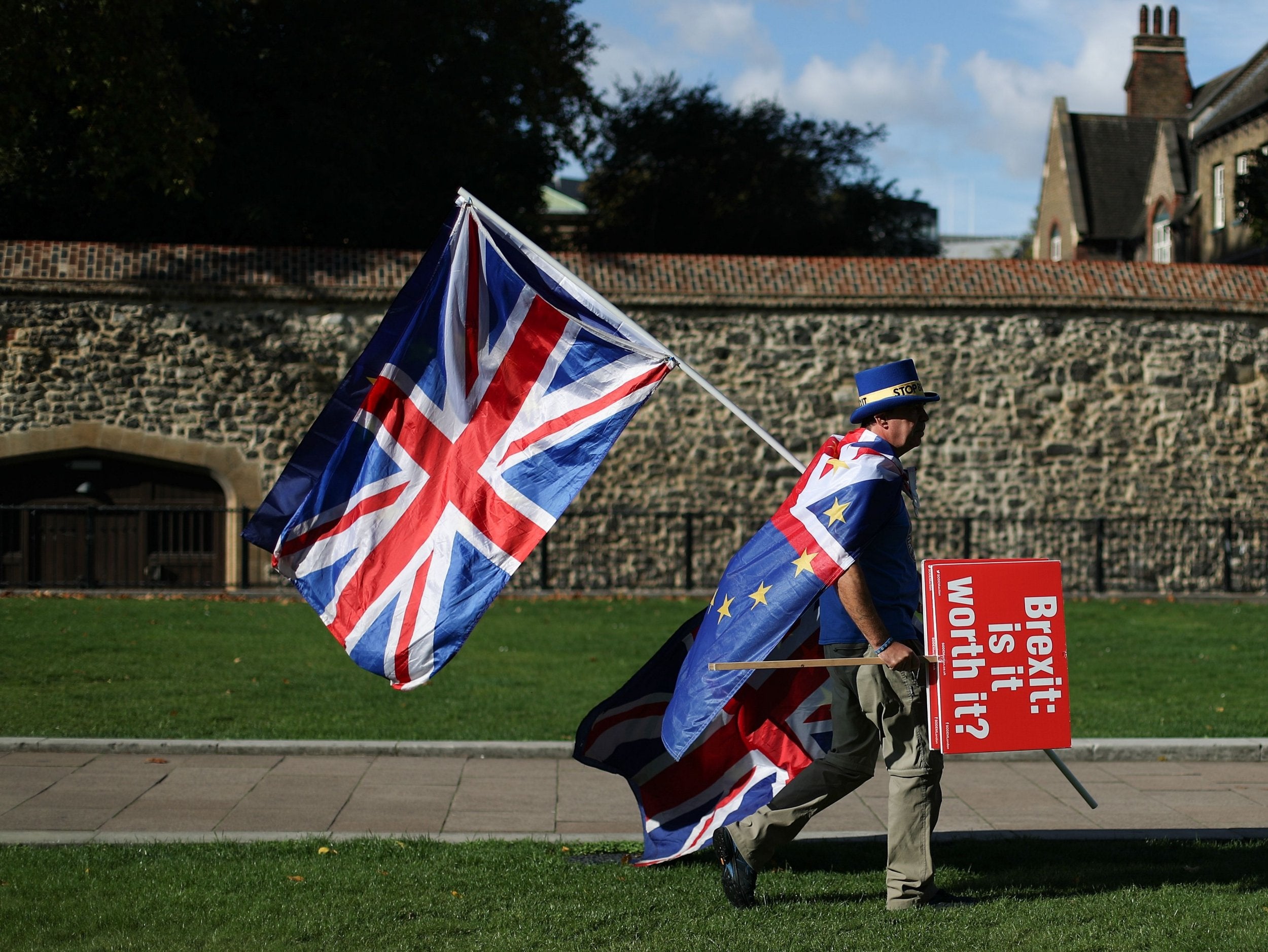 Well, is it? Anti-Brexit campaigners, like Steve Bray, will be protesting today in central London to try and change the course of a story