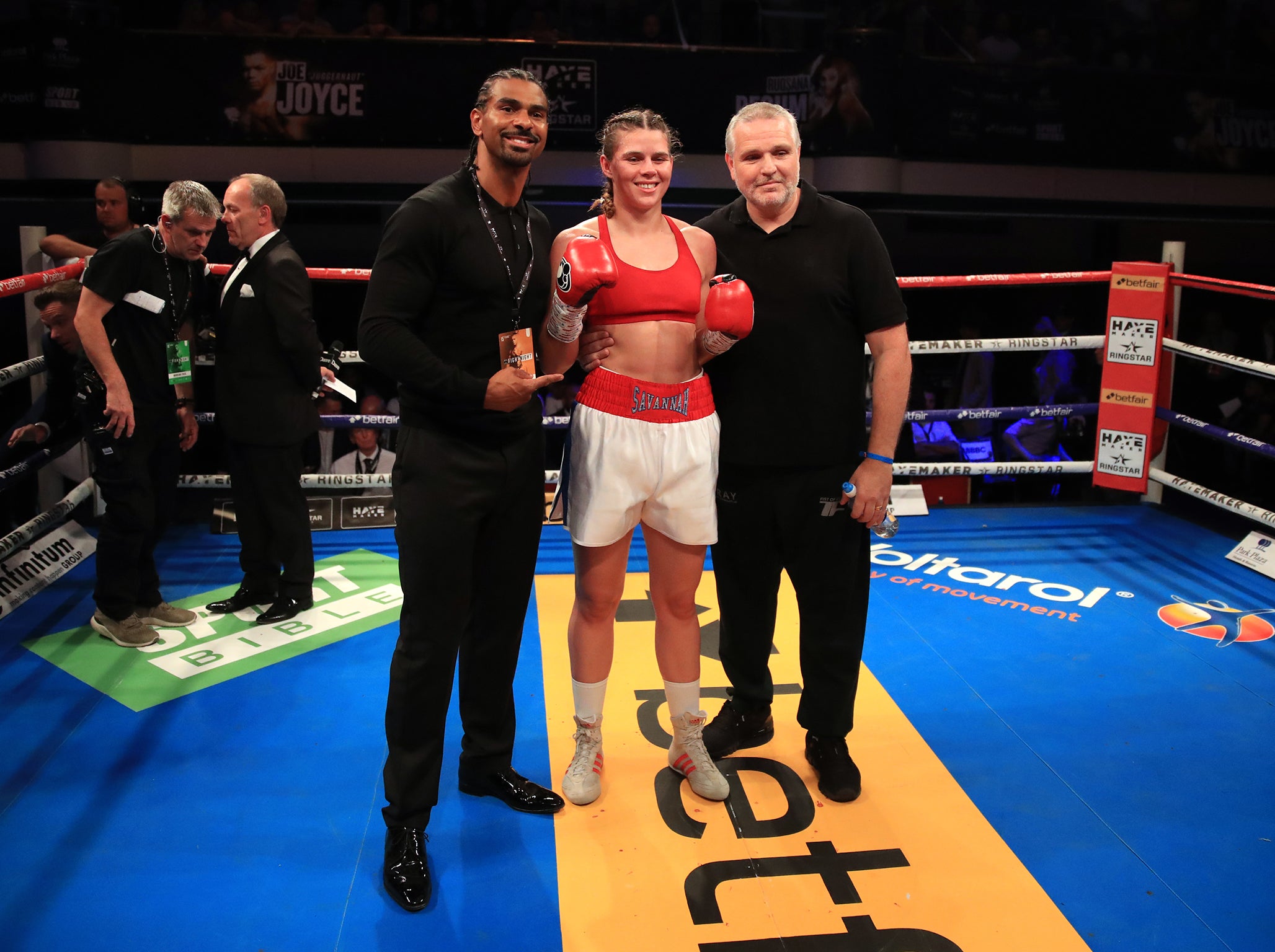 With David Haye and trainer Peter Fury