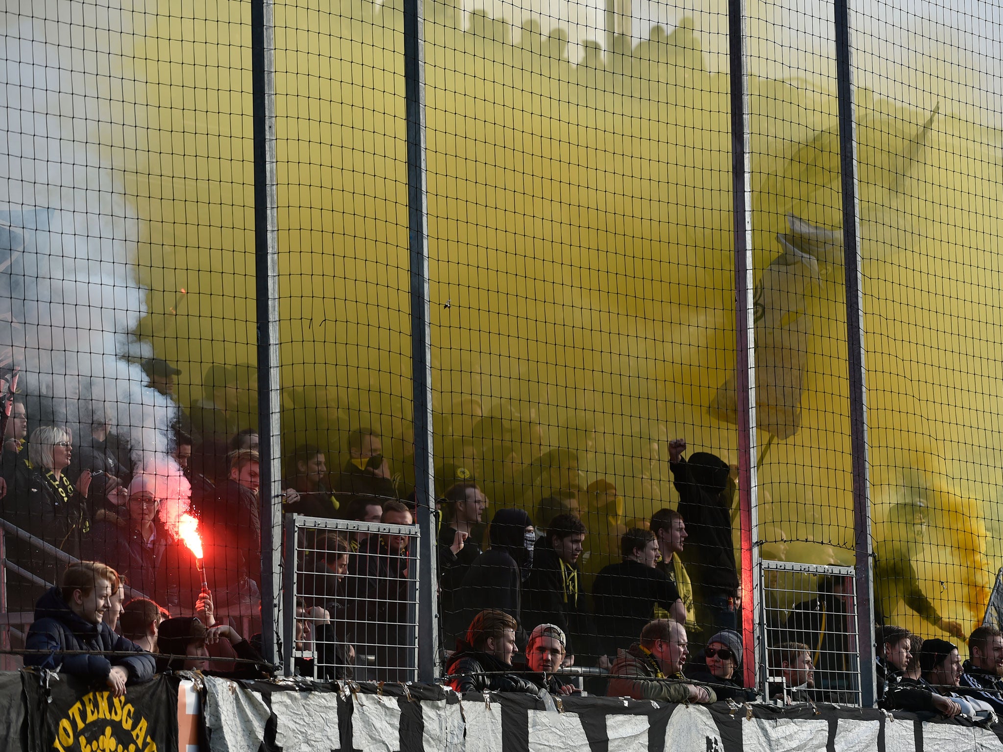 The pyrotechnics are very much a part of the Tvillinderbyt