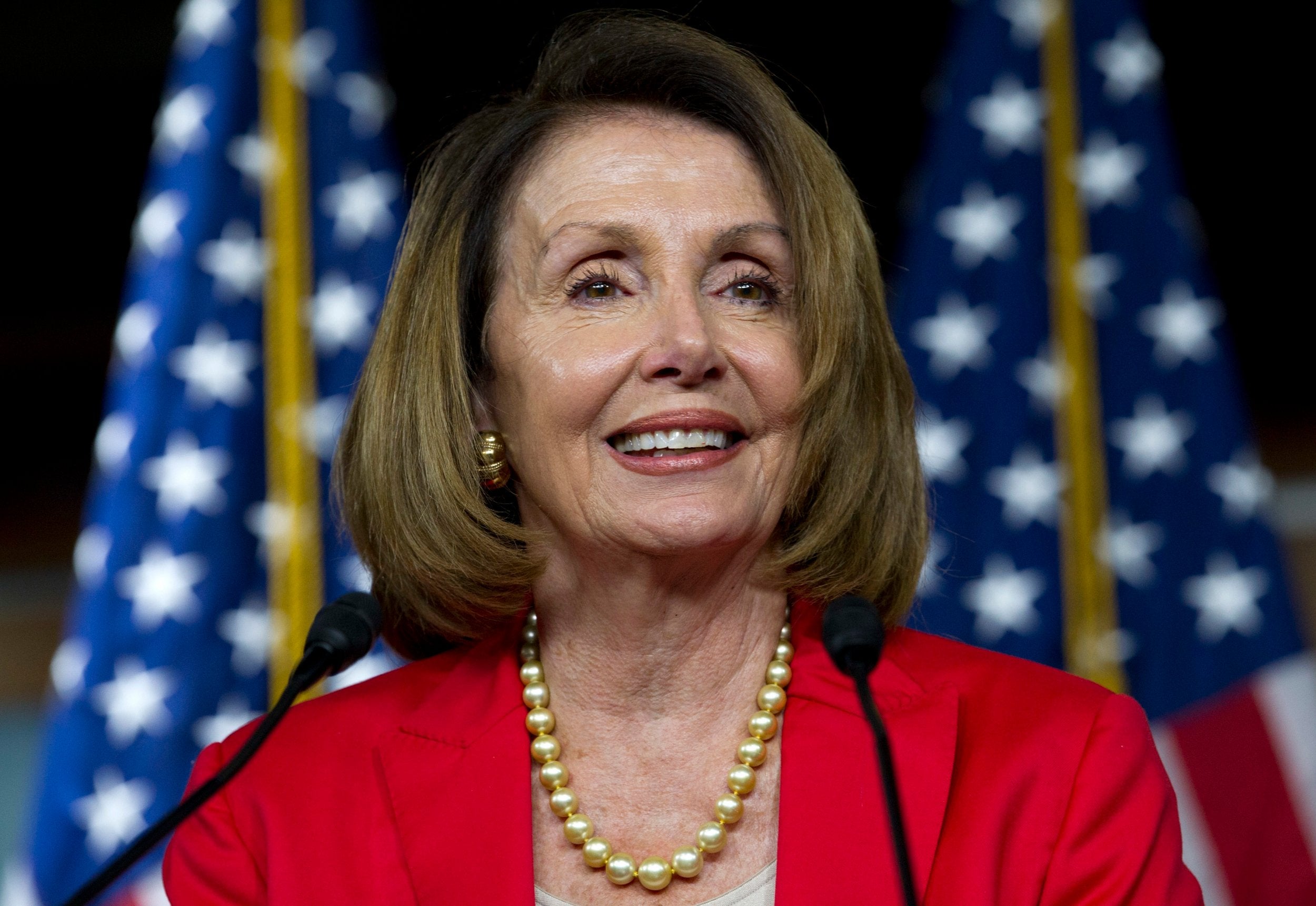House Democratic Leader Nancy Pelosi was hounded by protesters when she made a campaign stop in South Florida (AP Photo/Jose Luis Magana, File)