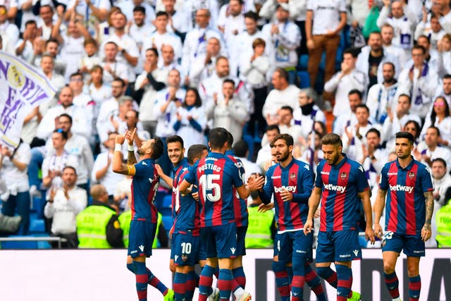 Real Madrid were stunned by Levante