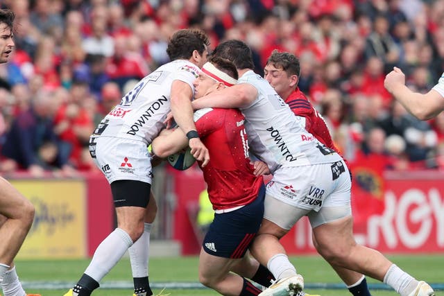 Danny Cipriani was sent off for a high shoulder tackle on Niall Scannell