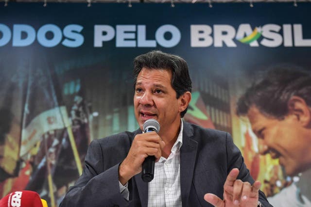 False voting information was sent to millions via Whatsapp before the election run-off between candidates Fernando Haddad of the Workers Party