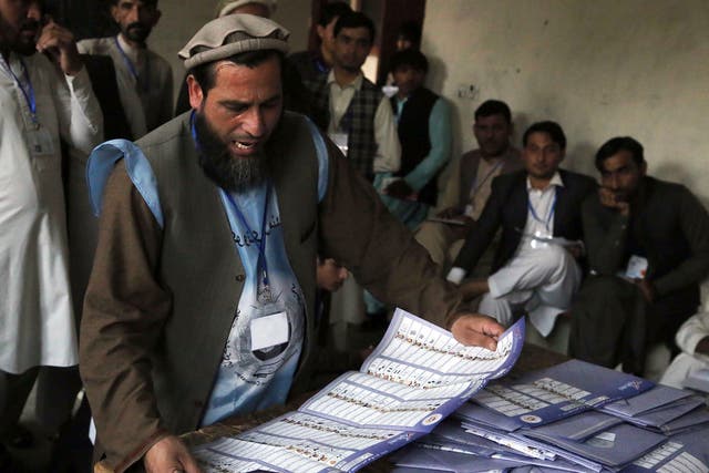 The elections have been plagued with threats of violence by Taliban militants warning people not to take part in the ‘foreign-imposed’ process