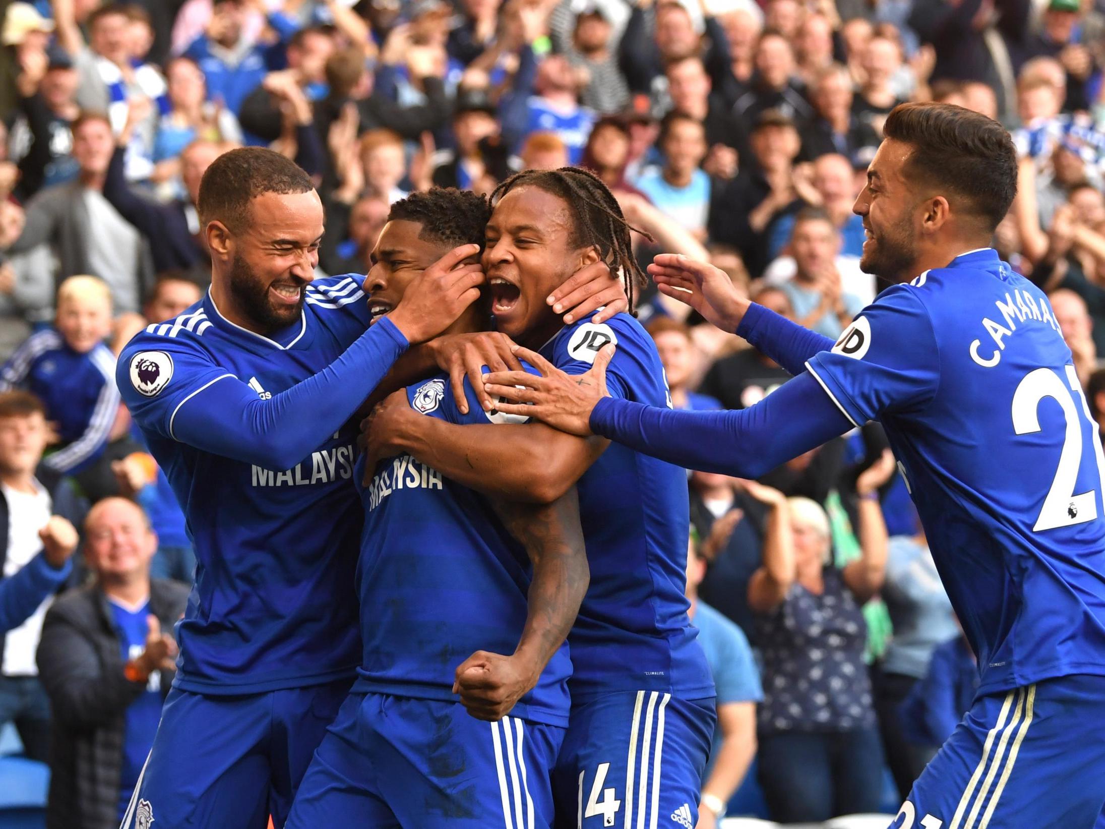 Cardiff City celebrate Championship victory, Cardiff City F…