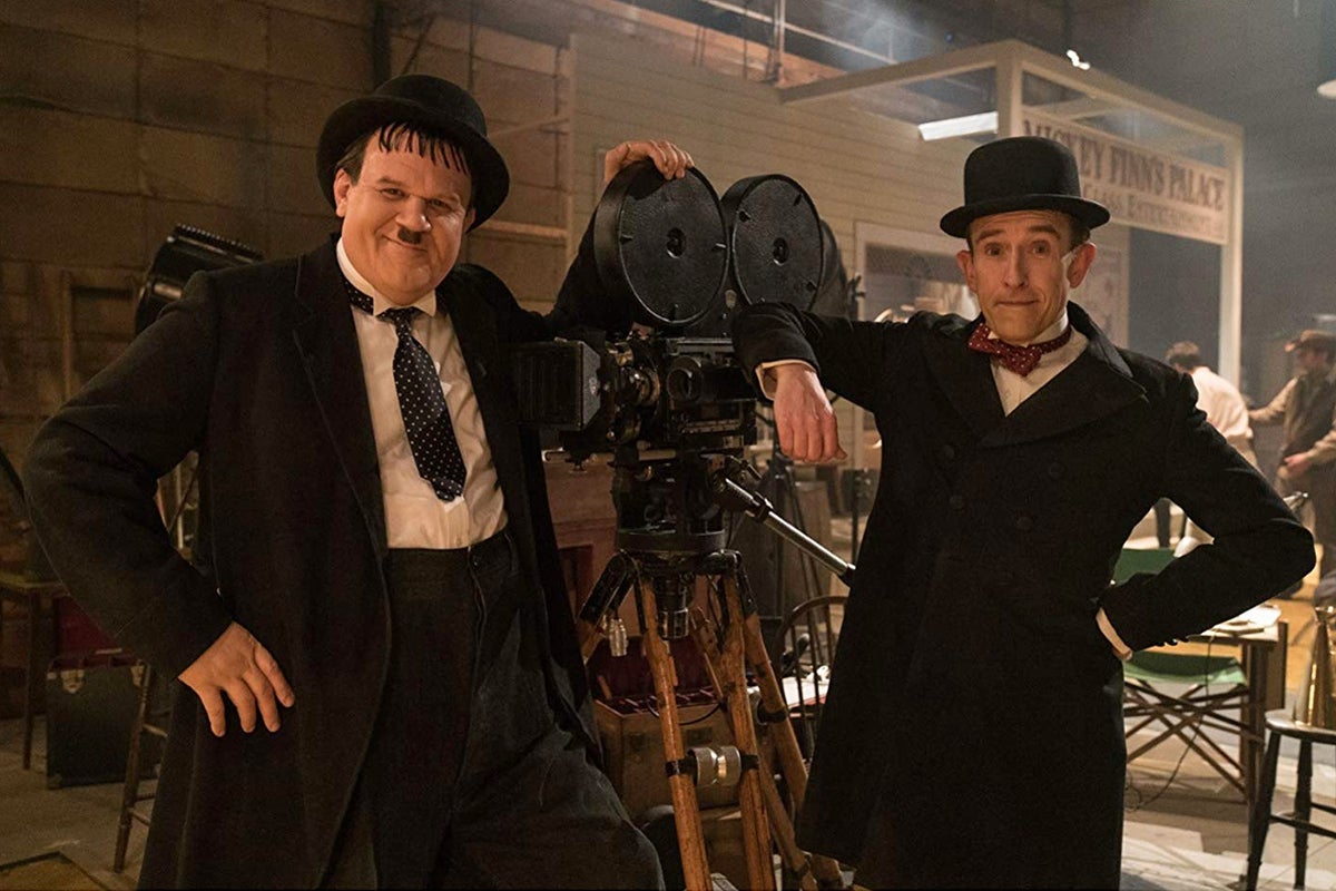 John C Reilly and Steve Coogan as Oliver Hardy and Stan Laurel