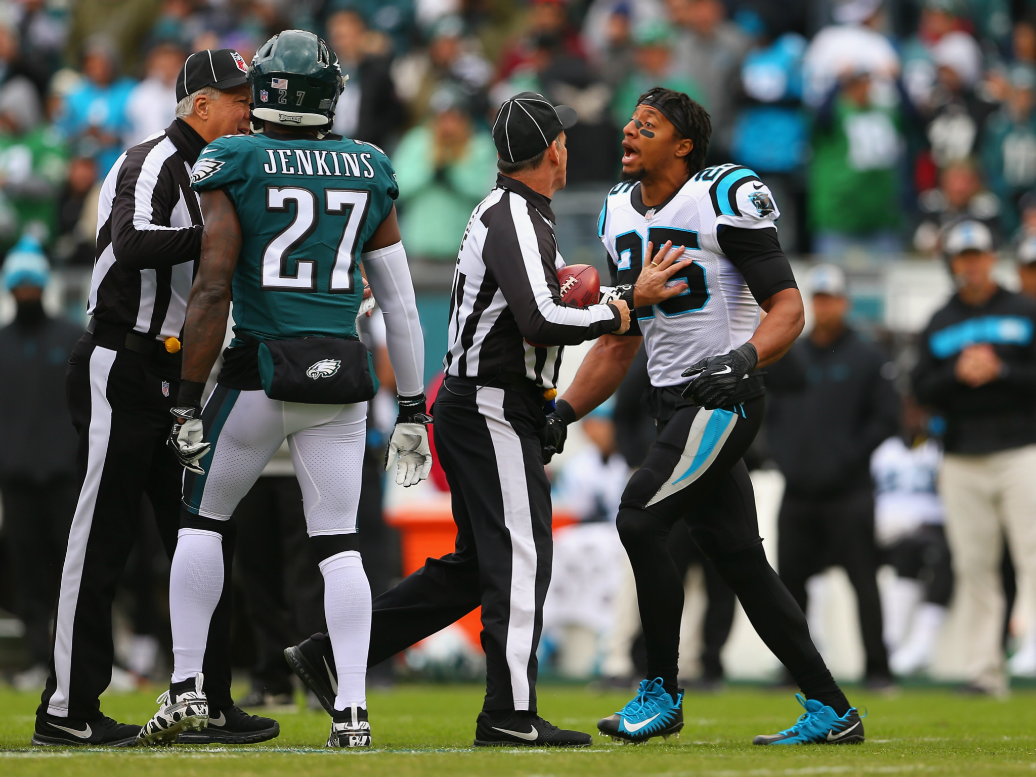Reid confronted Jenkins before the Panthers took on the Eagles