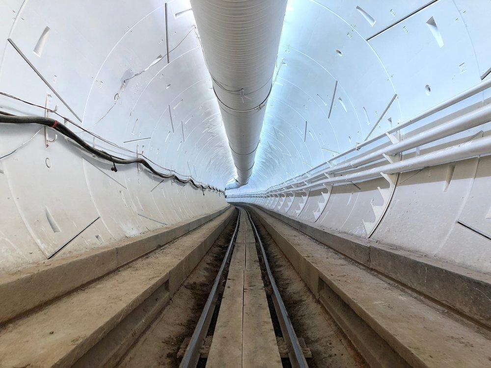 The tunnel under Los Angeles will transport people at up to 155mph