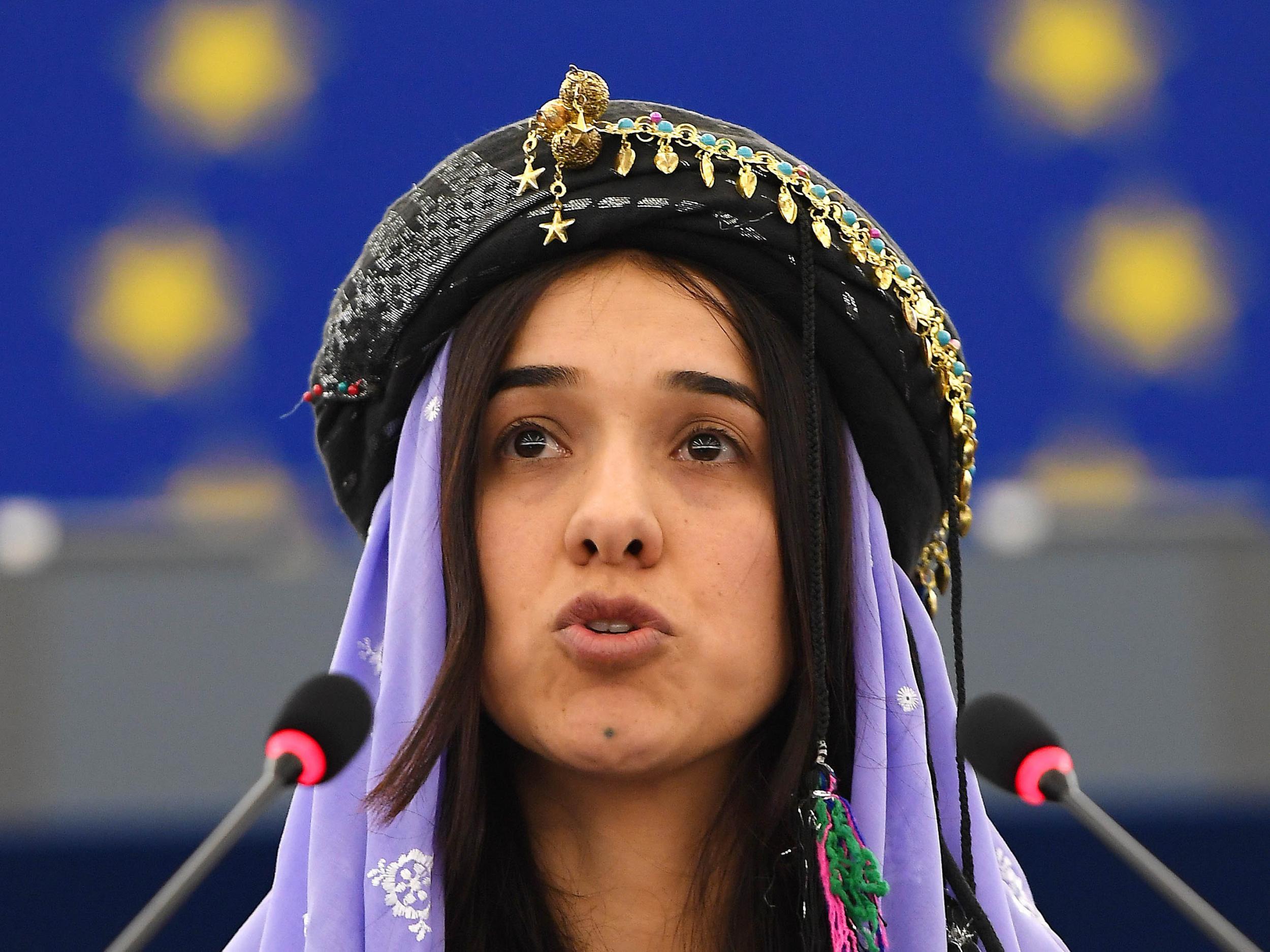 Nadia Murad was kidnapped from her hometown Kojo and held by Isis for three months