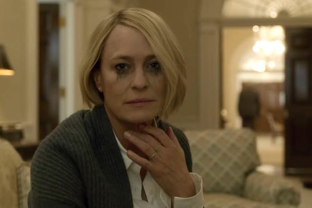 Claire Underwood exploits her (mostly fake) grief over her husband's death
