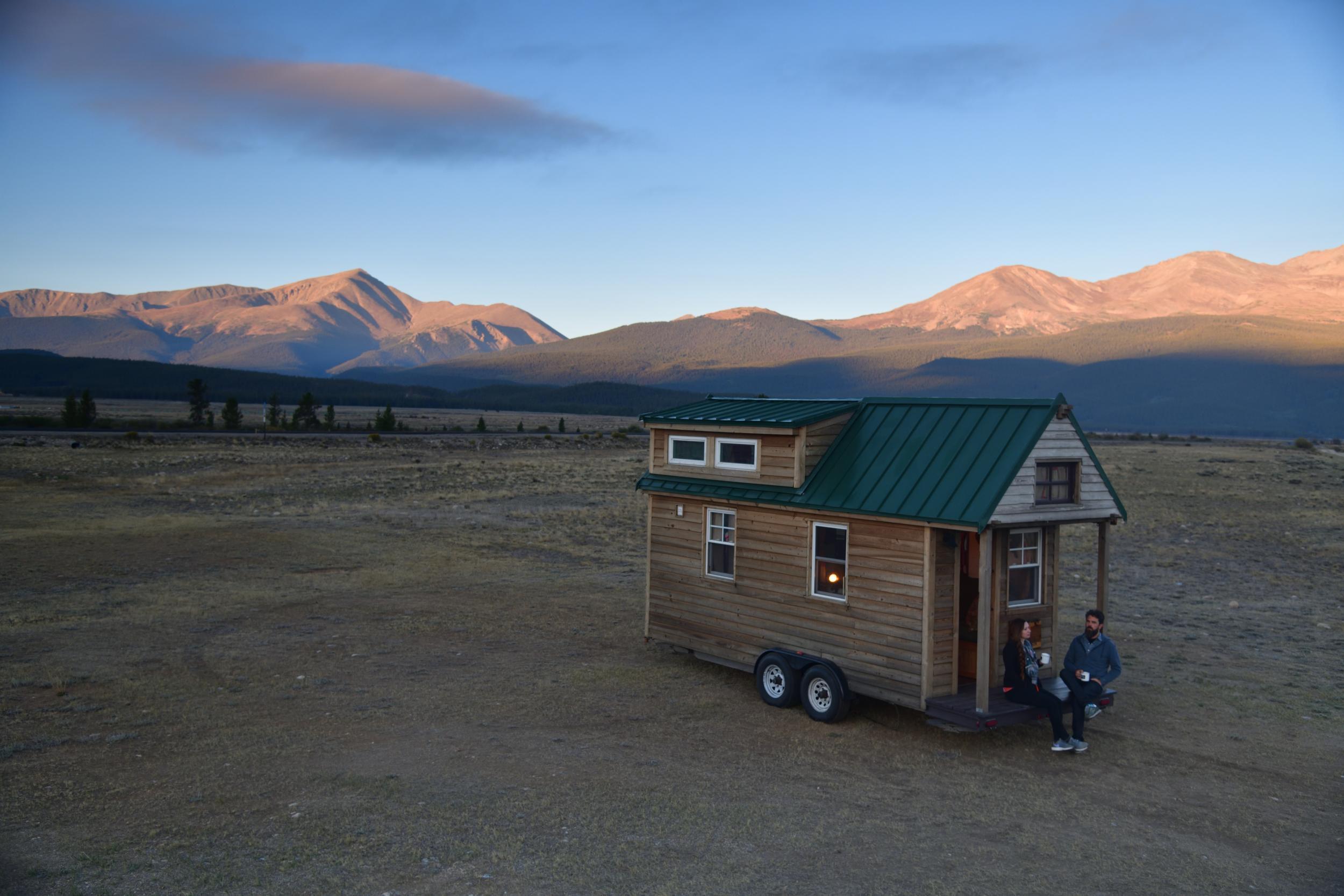 Tiny home owners Alexis Stephens and Christian Parsons