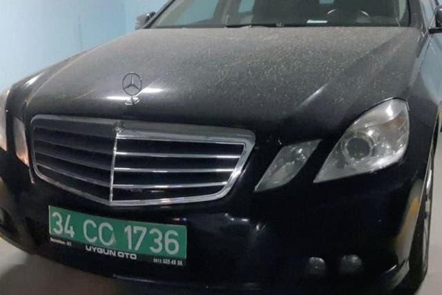 Car with diplomatic plates allegedly belonging to Saudi Consulate seen in an Istanbul car park