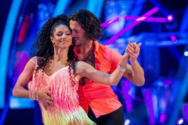 Vick Hope with dance partner Graziano Di Prima on 'Strictly Come Dancing' (BBC)