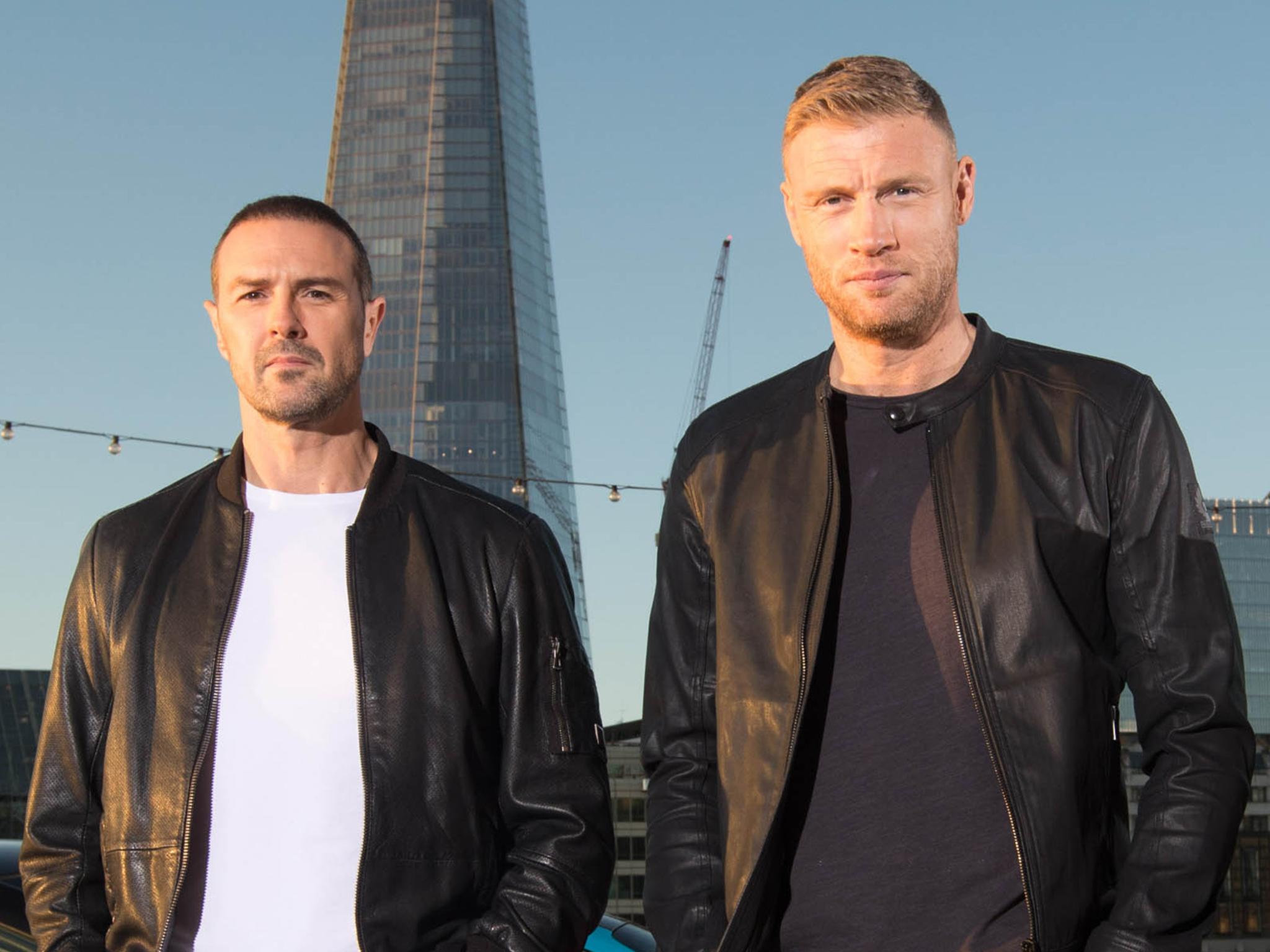 O ex-capitão de críquete da Inglaterra Andrew Flintoff (à direita) e o comediante Paddy McGuinness se juntarão ao programa da BBC no próximo ano