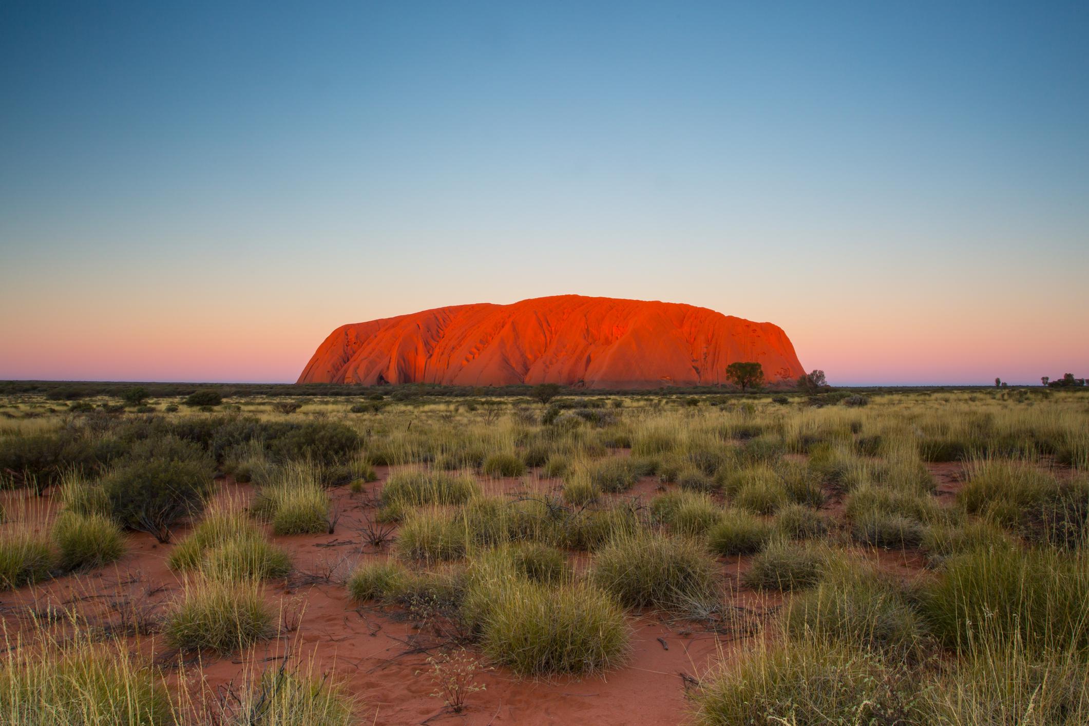 The area around Uluru is home to hot spring, waterholes, rock caves and ancient paintings