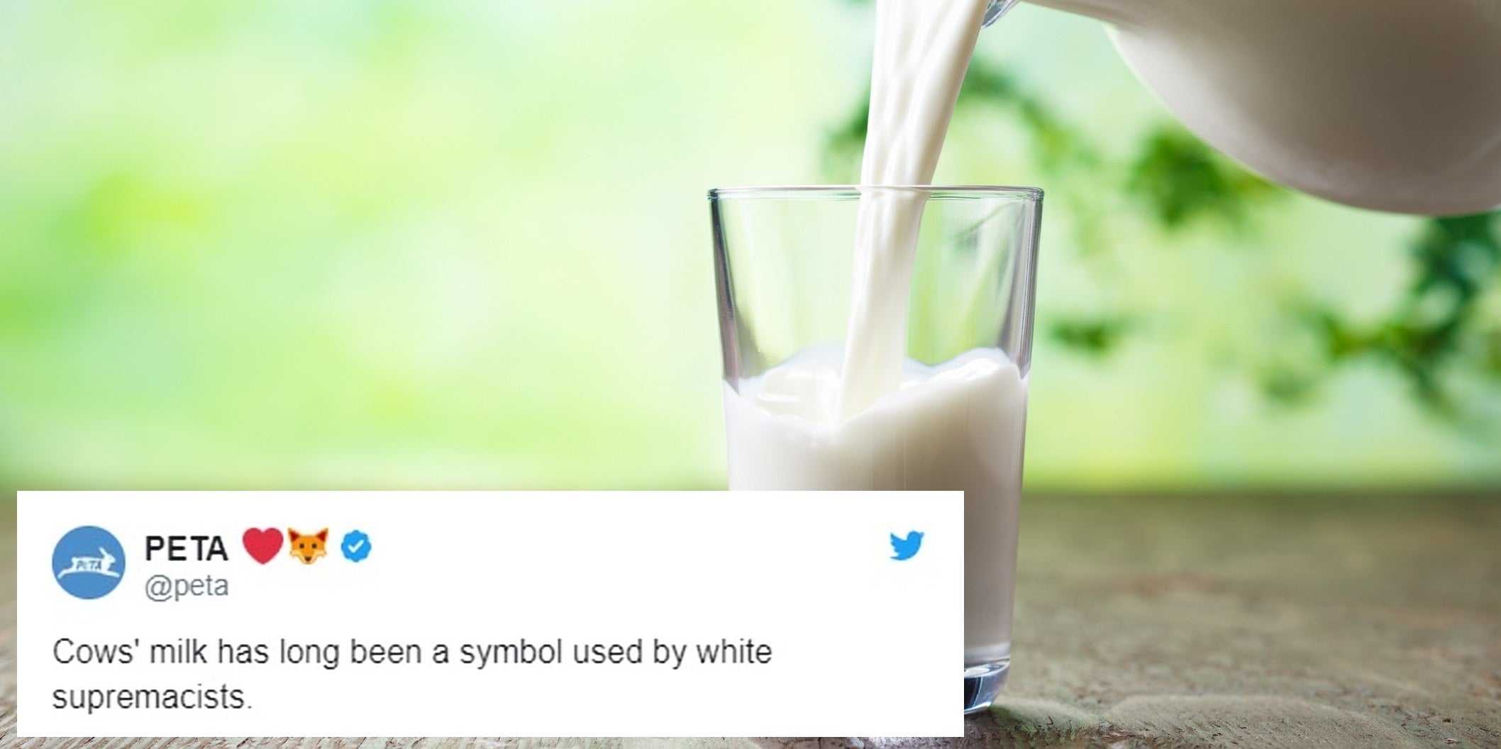 Peta Compared Dairy Drinkers To White Supremacists And The Backlash Is Real Indy100 Indy100