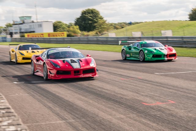 The 488 Challenge is capable of the notional zero to 60mph sprint in about 2.9 seconds and on to over 200mph