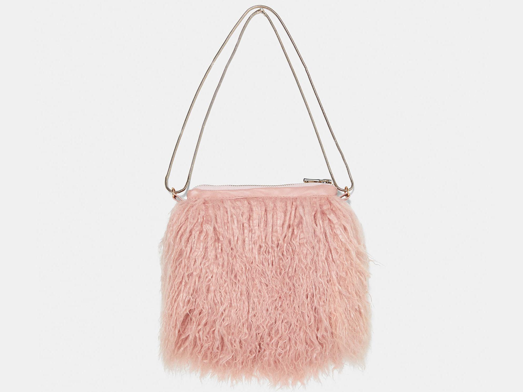 Faux Fur Handbag, £19.99, Zara