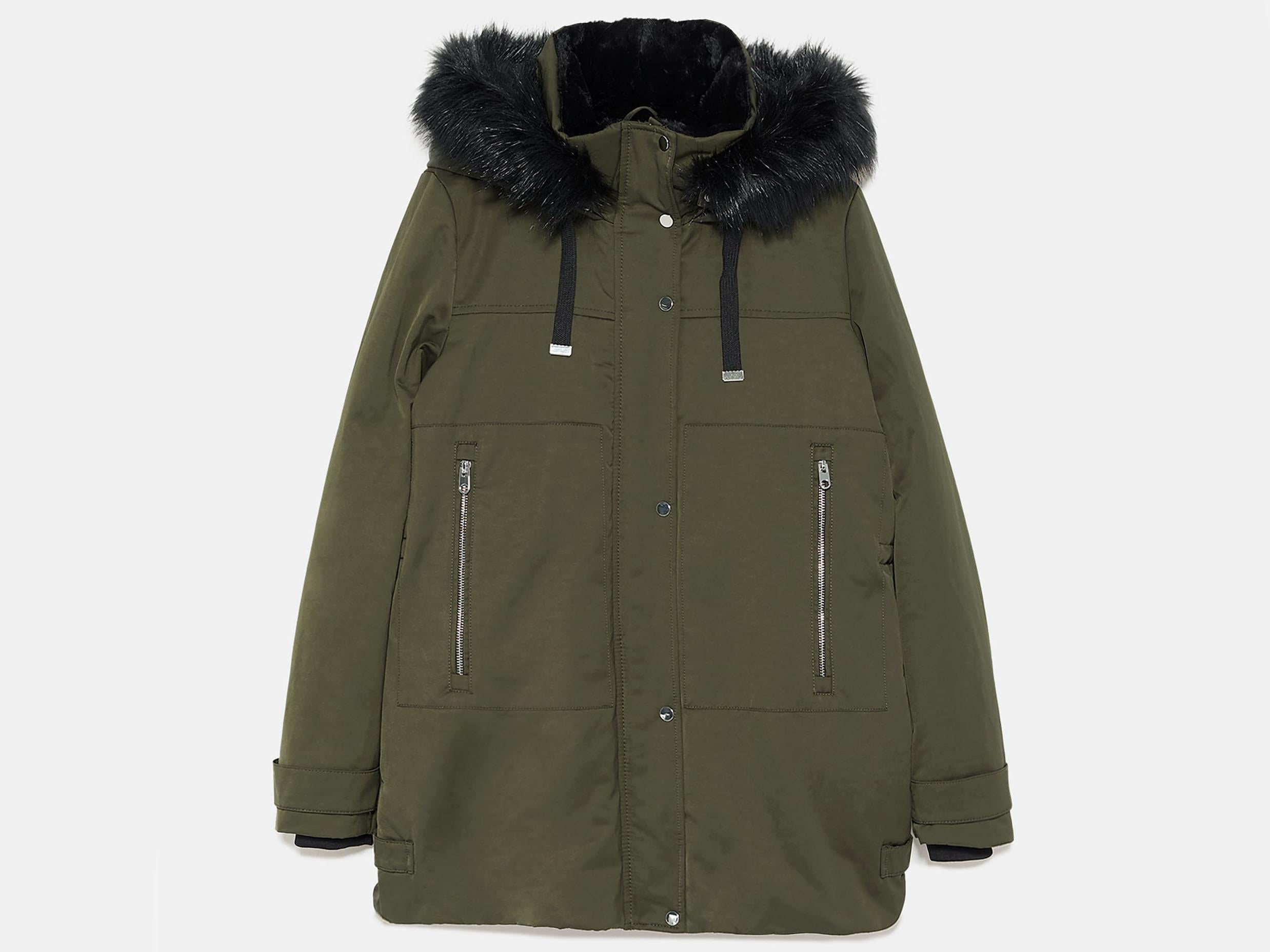 Quilted Water-Resistant Parka with Hood, £89.99, Zara