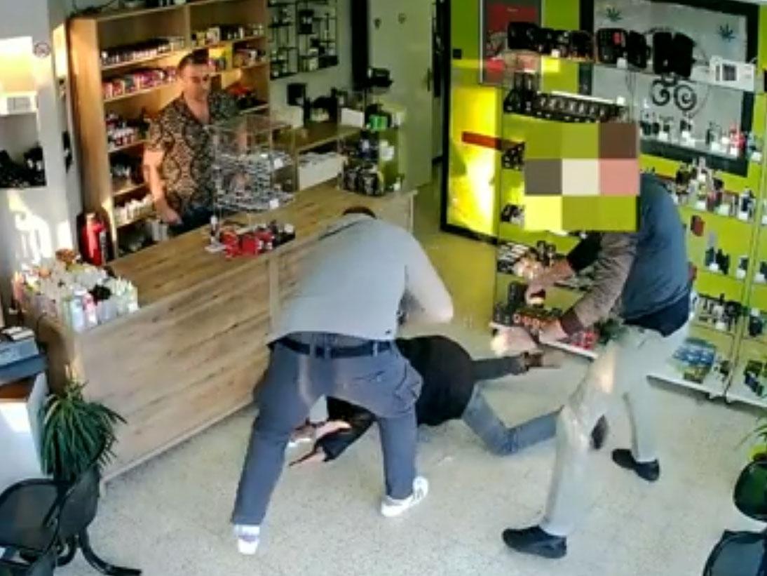 The group have been called ‘the worst robbers in Belgium’ for falling for the shop owner’s bluff