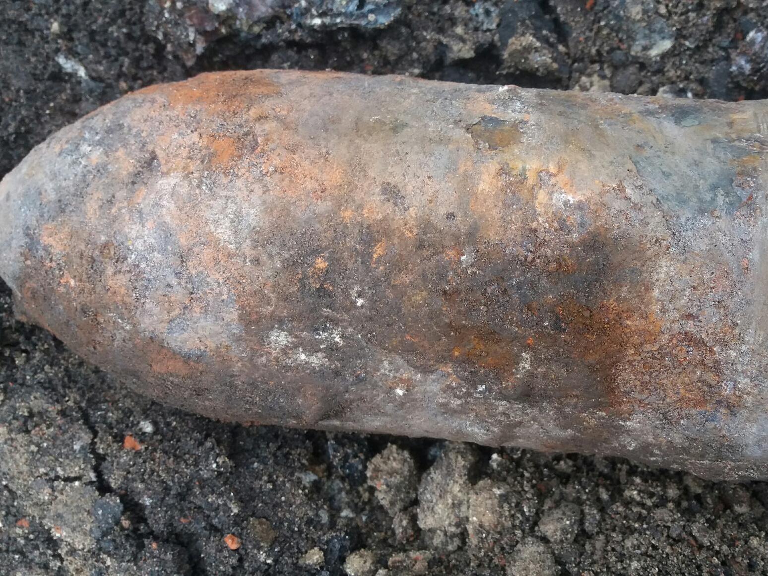 Police said the tank cartridge was believed to have been 'been there for some time'