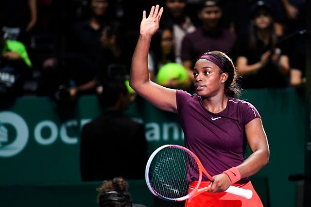 Sloane Stephens is hitting the high notes in Singapore