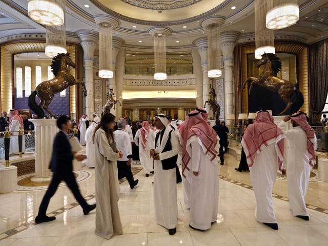 The Saudi delegates, many of them working for state companies, were on message about the regime
