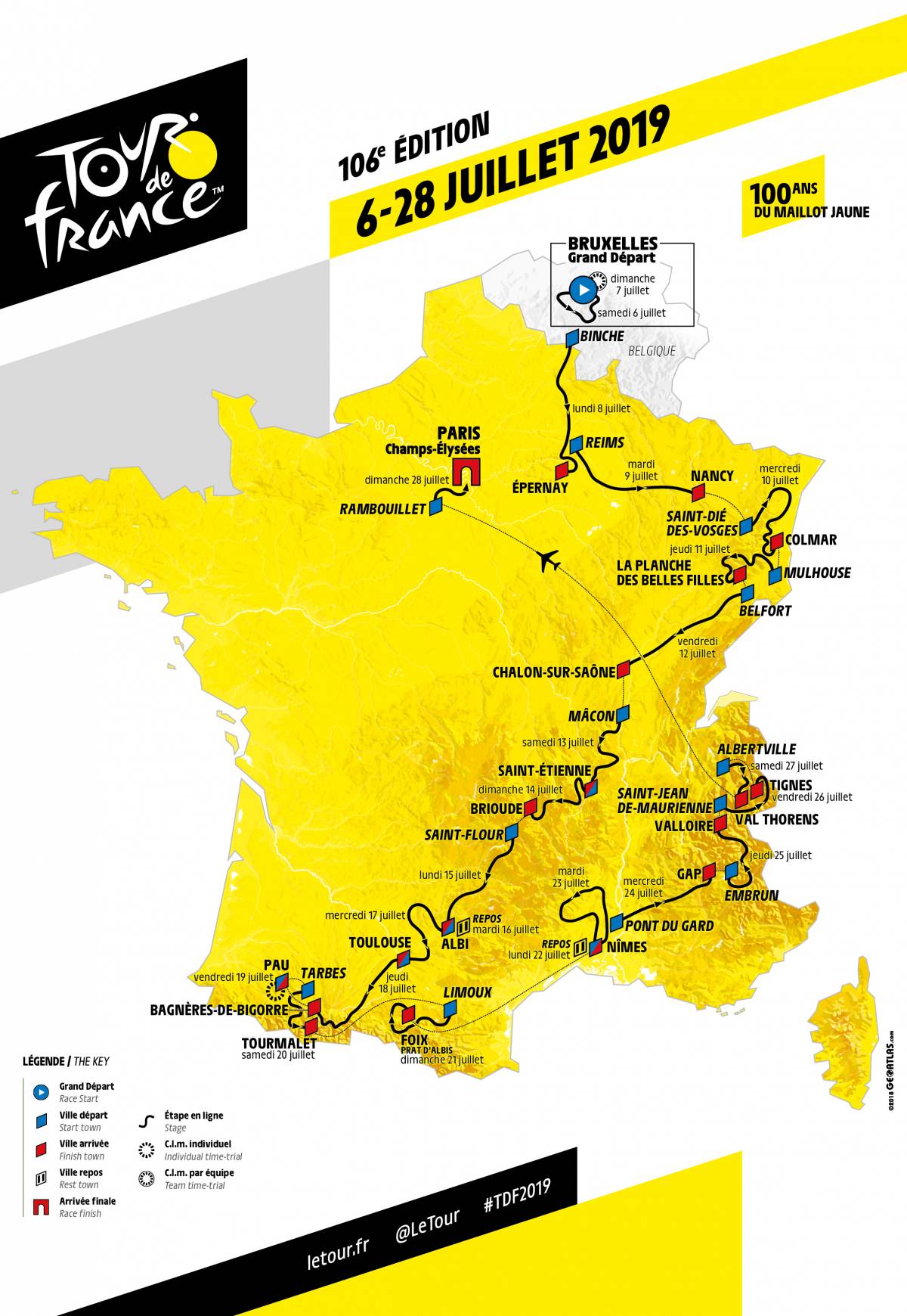 The 2019 Tour de France route has been revealed
