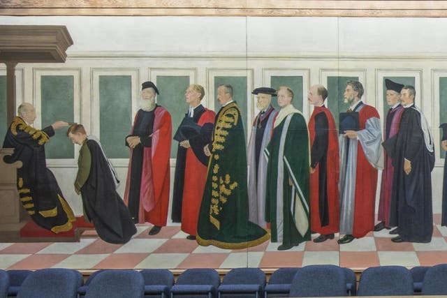 The Rothenstein Mural is a memorial to all members of British universities who served in the Great War