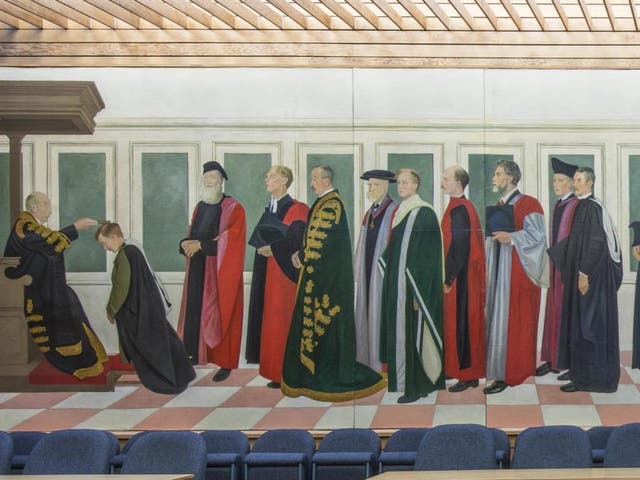 The Rothenstein Mural is a memorial to all members of British universities who served in the Great War